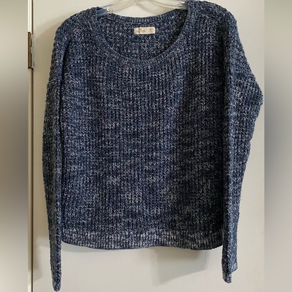 Hollister Navy Knit Crew Neck Sweater
